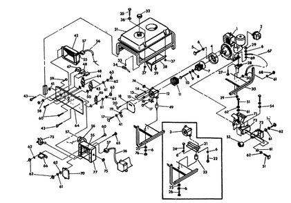 C-4000 Ac Generator No. 82415 Diagram and Parts List for 5542-1-C4019  Briggs and Stratton Generator